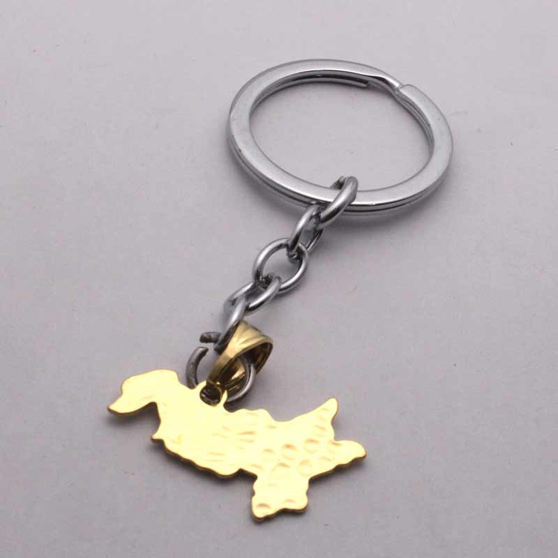 Pakistan map key chain & key ring country map