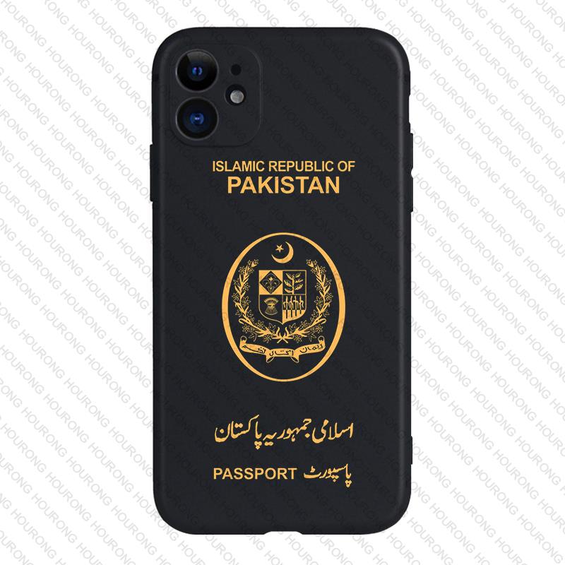 Pakistan Passport Cover Case For iPhone XS 11 12 13 14 Pro Max in Dark green blue and red