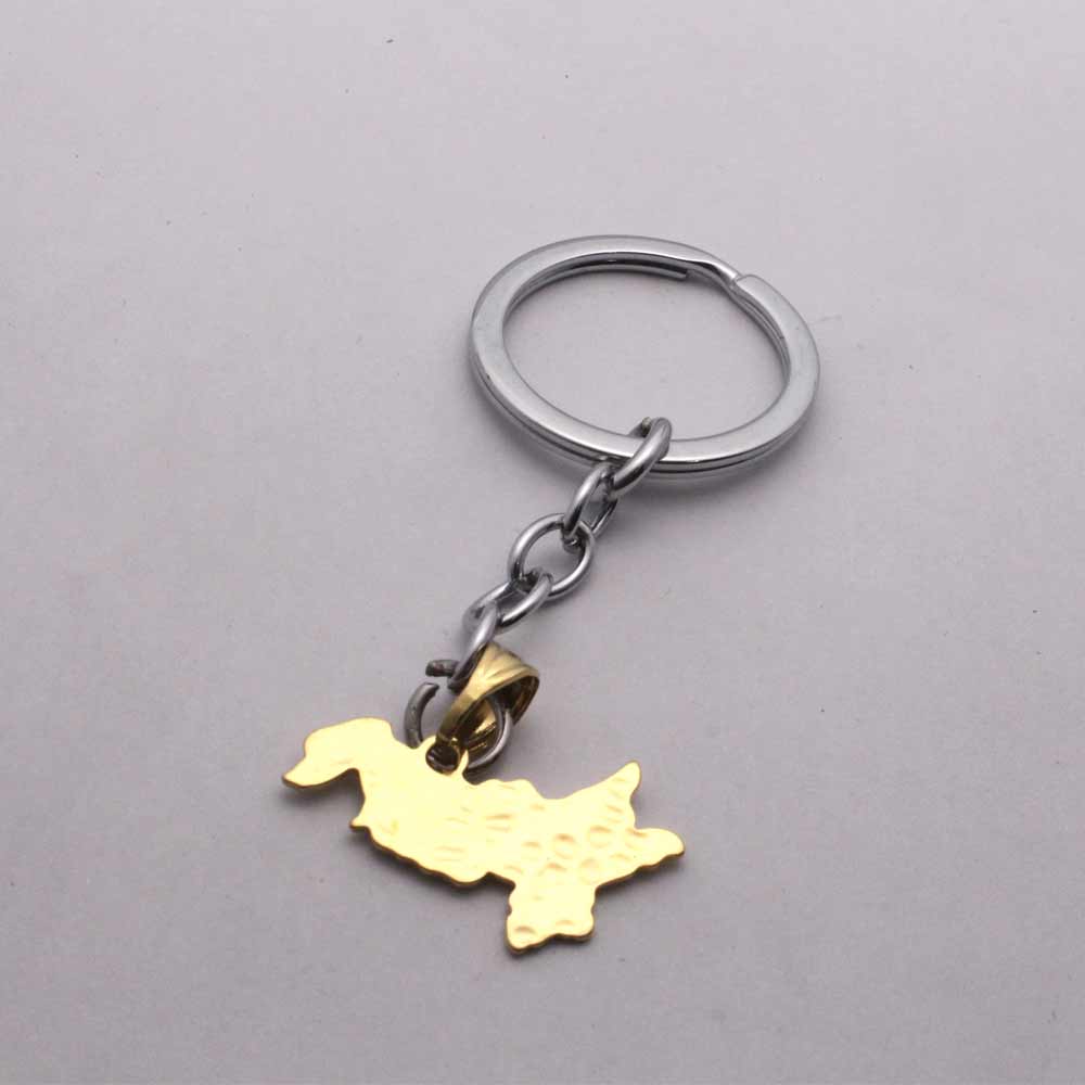 Pakistan map key chain & key ring country map