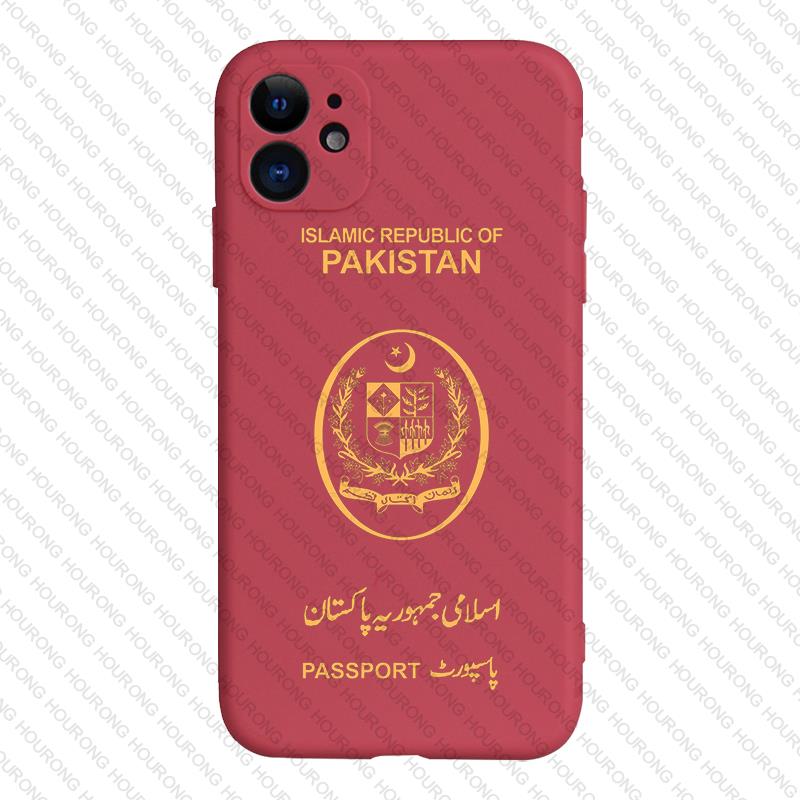 Pakistan Passport Cover Case For iPhone XS 11 12 13 14 Pro Max in Dark green blue and red