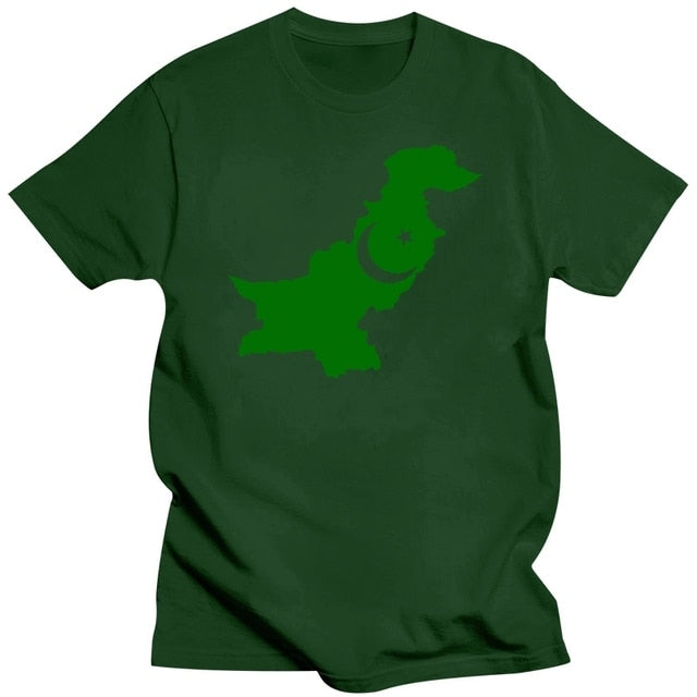 Pakistan Map Flag Mens T Shirt Cricket Sport T Shirt Men Fashion Pure Cotton Round Collar Men Custom T Shirts