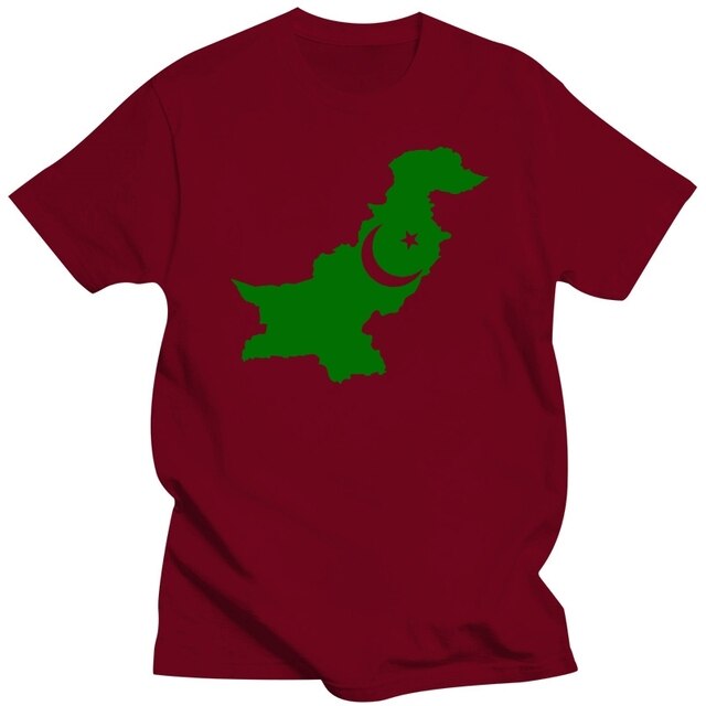 Pakistan Map Flag Mens T Shirt Cricket Sport T Shirt Men Fashion Pure Cotton Round Collar Men Custom T Shirts