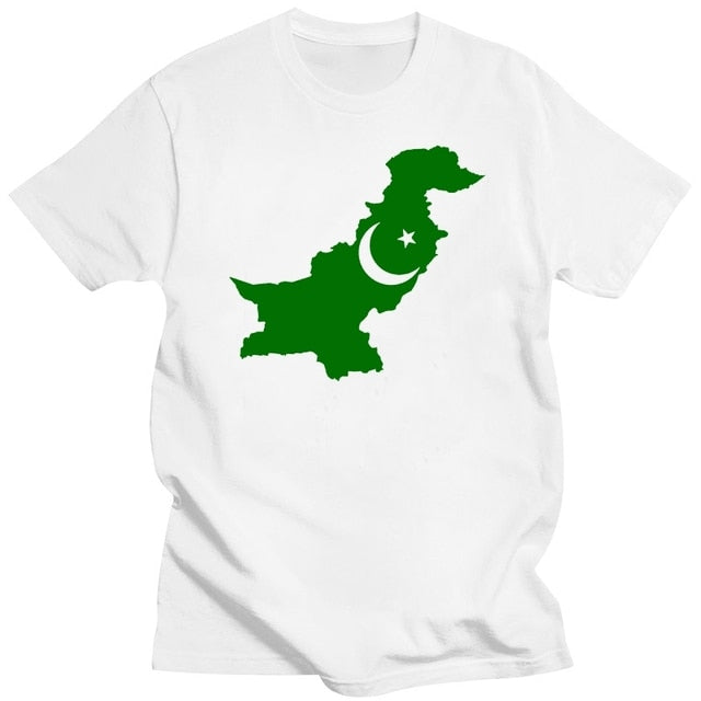 Pakistan Map Flag Mens T Shirt Cricket Sport T Shirt Men Fashion Pure Cotton Round Collar Men Custom T Shirts