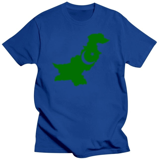 Pakistan Map Flag Mens T Shirt Cricket Sport T Shirt Men Fashion Pure Cotton Round Collar Men Custom T Shirts