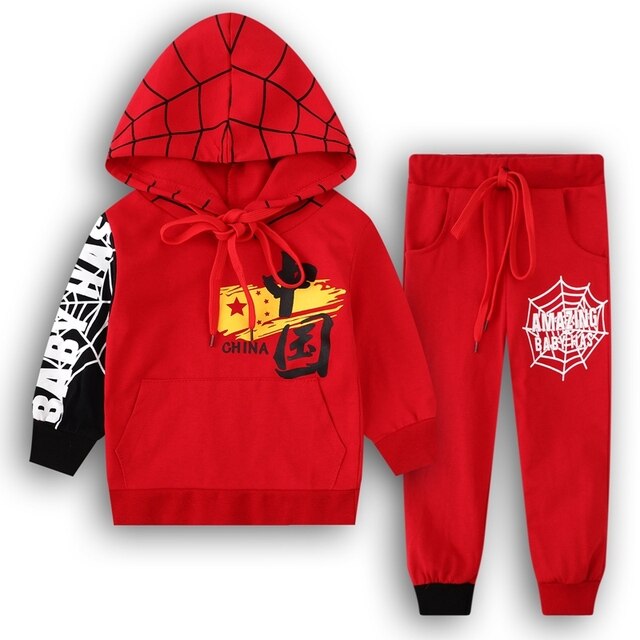 Spiderman Baby Boys Clothing Sets Sport Suits For Girls Boys Clothes Spring Spider Man Coat Kids Costumes Children Tracksuits