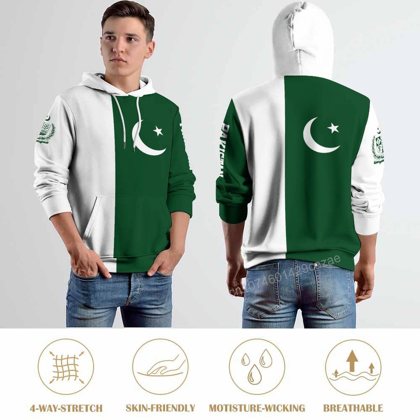 Pakistan Country Flag 3D Hoodie Polyester Cool Men Women Harajuku Sweatshirt Unisex Casual Pullover Hoodies