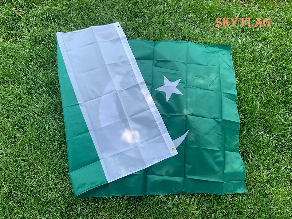 90x150cm Polyester PAKISTANI FLAG Home Decor Double Sided