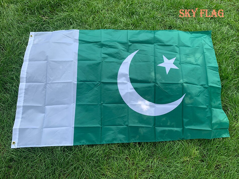 90x150cm Polyester PAKISTANI FLAG Home Decor Double Sided