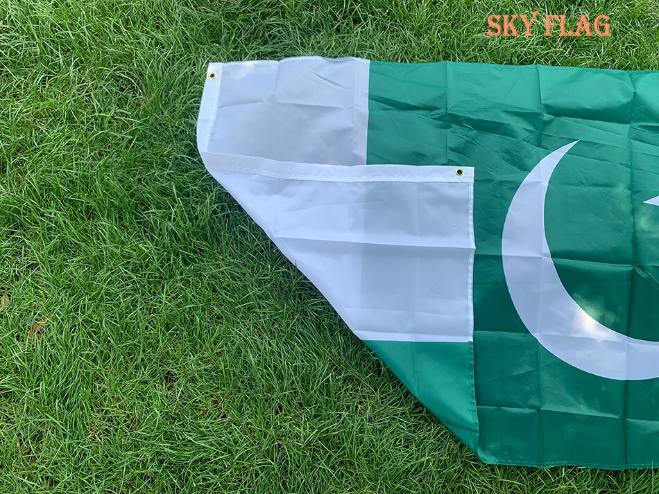 90x150cm Polyester PAKISTANI FLAG Home Decor Double Sided