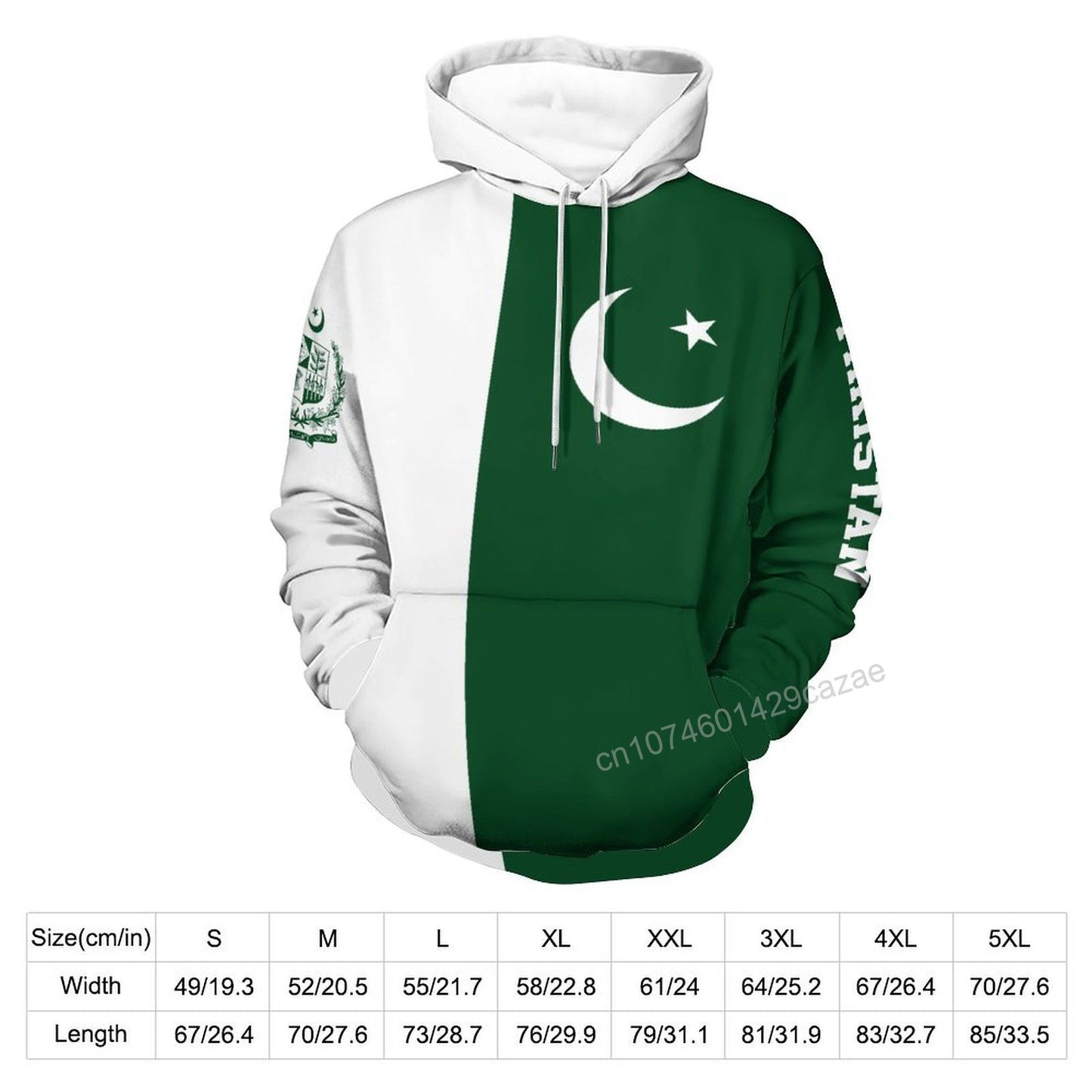 Pakistan Country Flag 3D Hoodie Polyester Cool Men Women Harajuku Sweatshirt Unisex Casual Pullover Hoodies